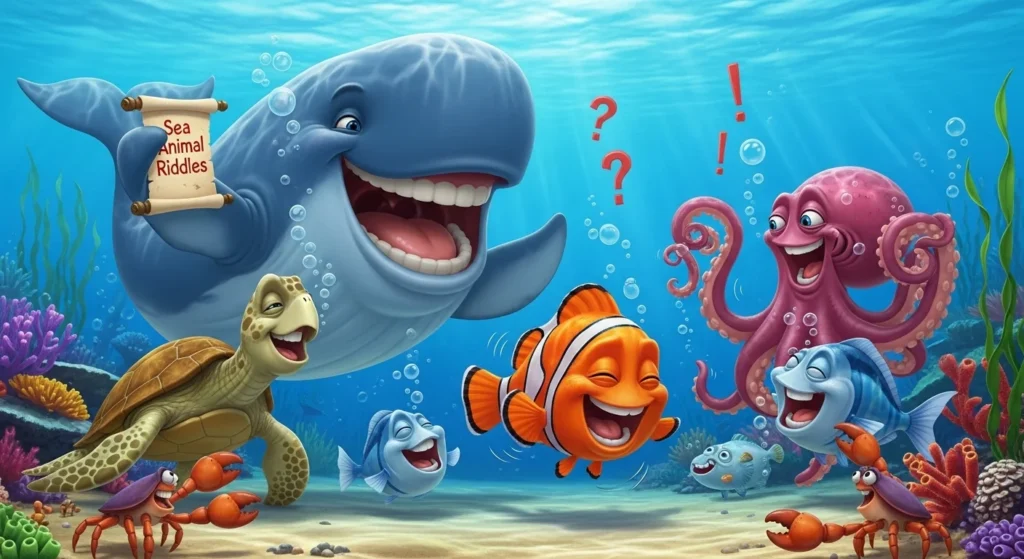 sea animal riddles