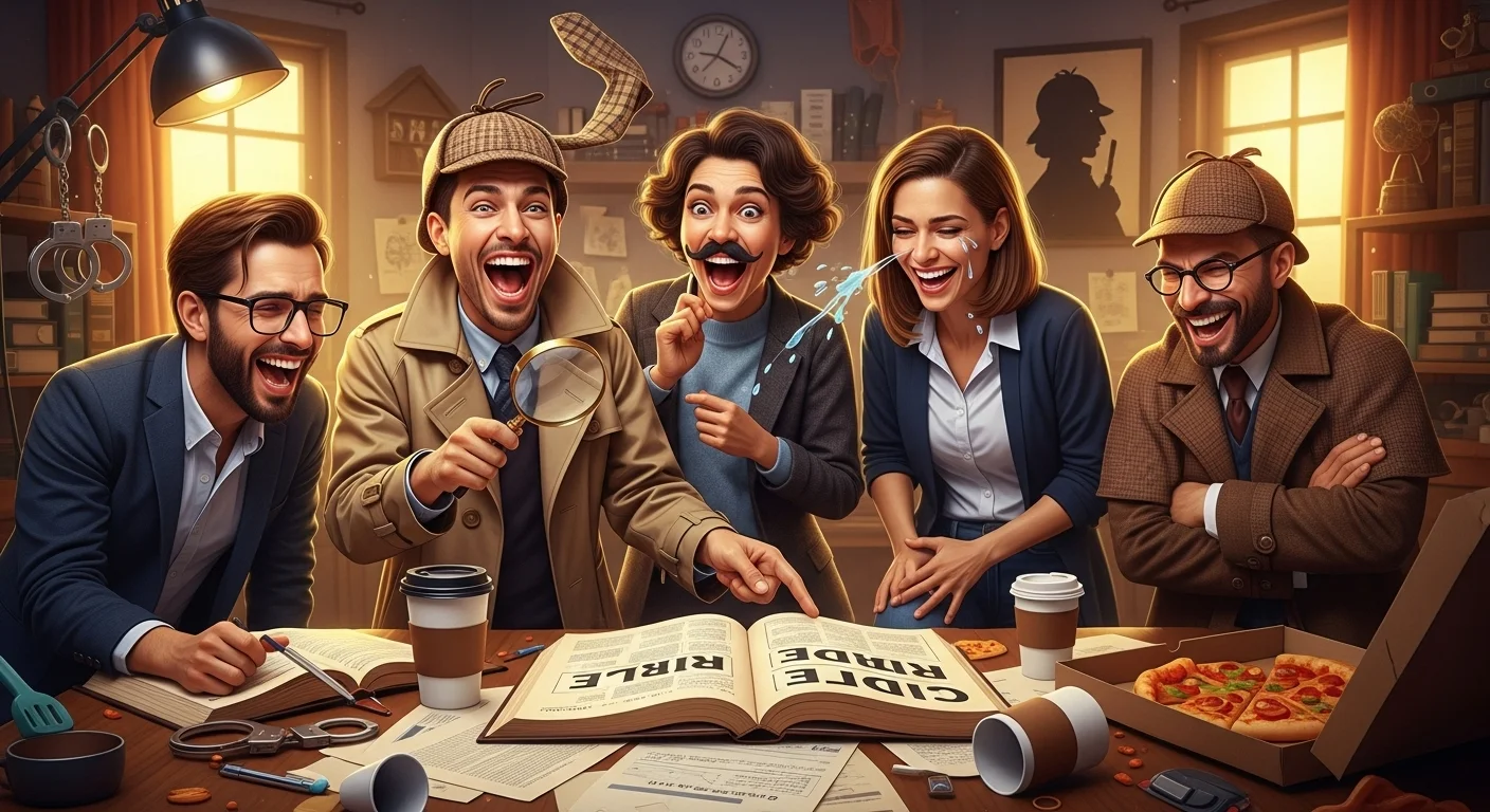 ✨ Gentle Whodunit crime riddles clean