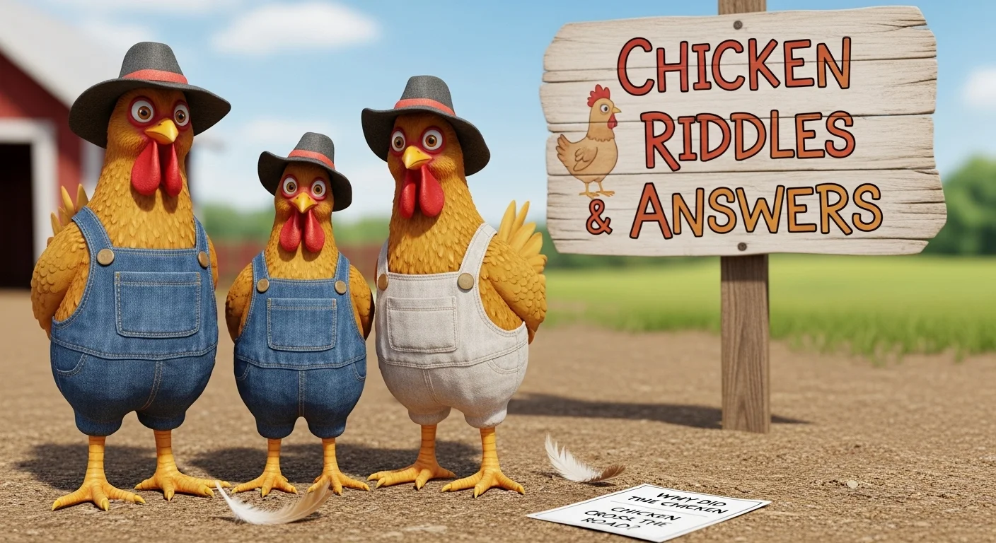 🐣 Cute chicken riddles with answers for Young Kids