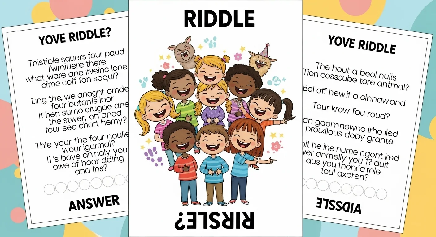 🧠 Easy printable riddles kids for Young Kids