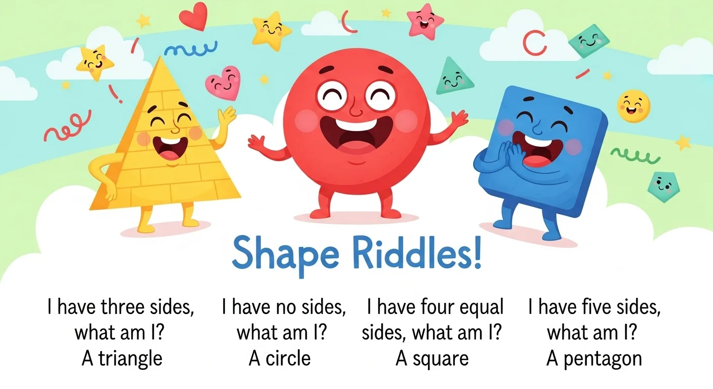 🔺 Shape Riddles for Kids with Answers