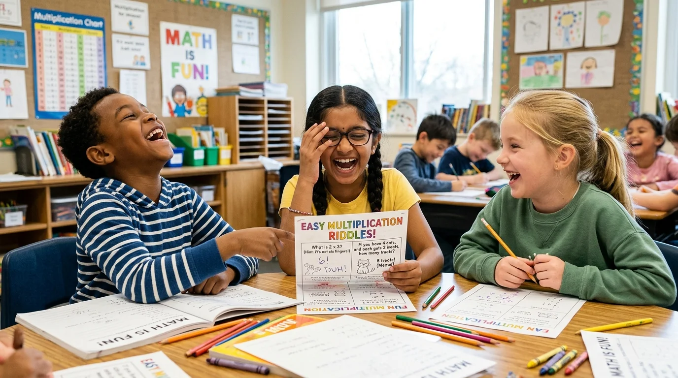 Fun Visual Multiplication Riddles for Young Minds